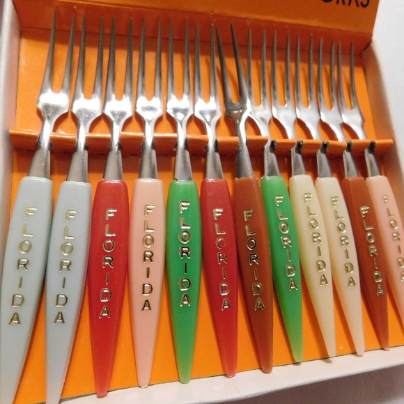 Florida Demitasse Spoons and Florida Little Forks Vintage - Picture 6 of 9